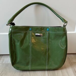 Eco-friendly Green laminated fabric Shoulder Bag